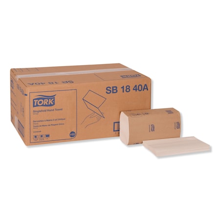 Tork Single-Fold Towels & Wipes, 1 Ply, 250 Sheets, 10.25", White, 16 PK SB1840A